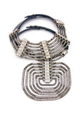 Lanvin Dedale Silver Crystal Art Deco Collar Necklace Runway Spring Summer 2013