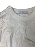 Givenchy White Cotton Sweat Shirt with Lace Appliqués -  BOUTIQUE PURCHASE PRICE