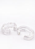 Patricia Von Musulin Carved Lucite Cuff Bracelet Collection of Three