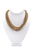 Givenchy Gold Triple Multi Chain Type Necklace