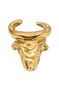 Christian Lacroix Gold "Taurus" Broach - BOUTIQUE PURCHASE PRICE
