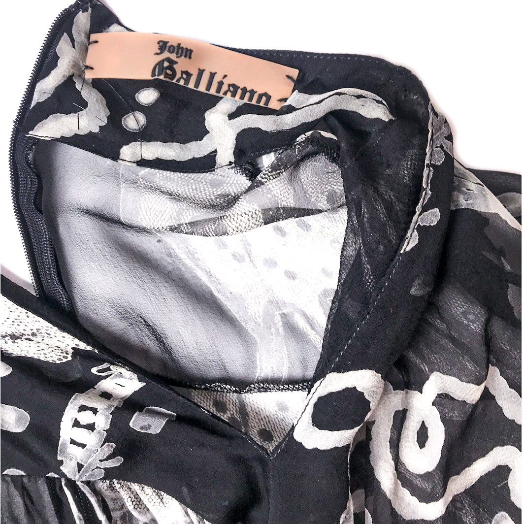 【John Galliano】archive frill shirt black John Galliano】archive frill shirt, Size: FREE, Excellent