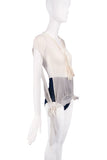 John Galliano Ivory Beige Chiffon Bow Knots Top Runway Spring 2005 Collection