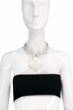 Judith Hendler Clear Lucite Diamond Shape Necklace