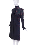 Jurgi Persoons "Arterial Biopsy" Black Wool Coat with Lace SS1999