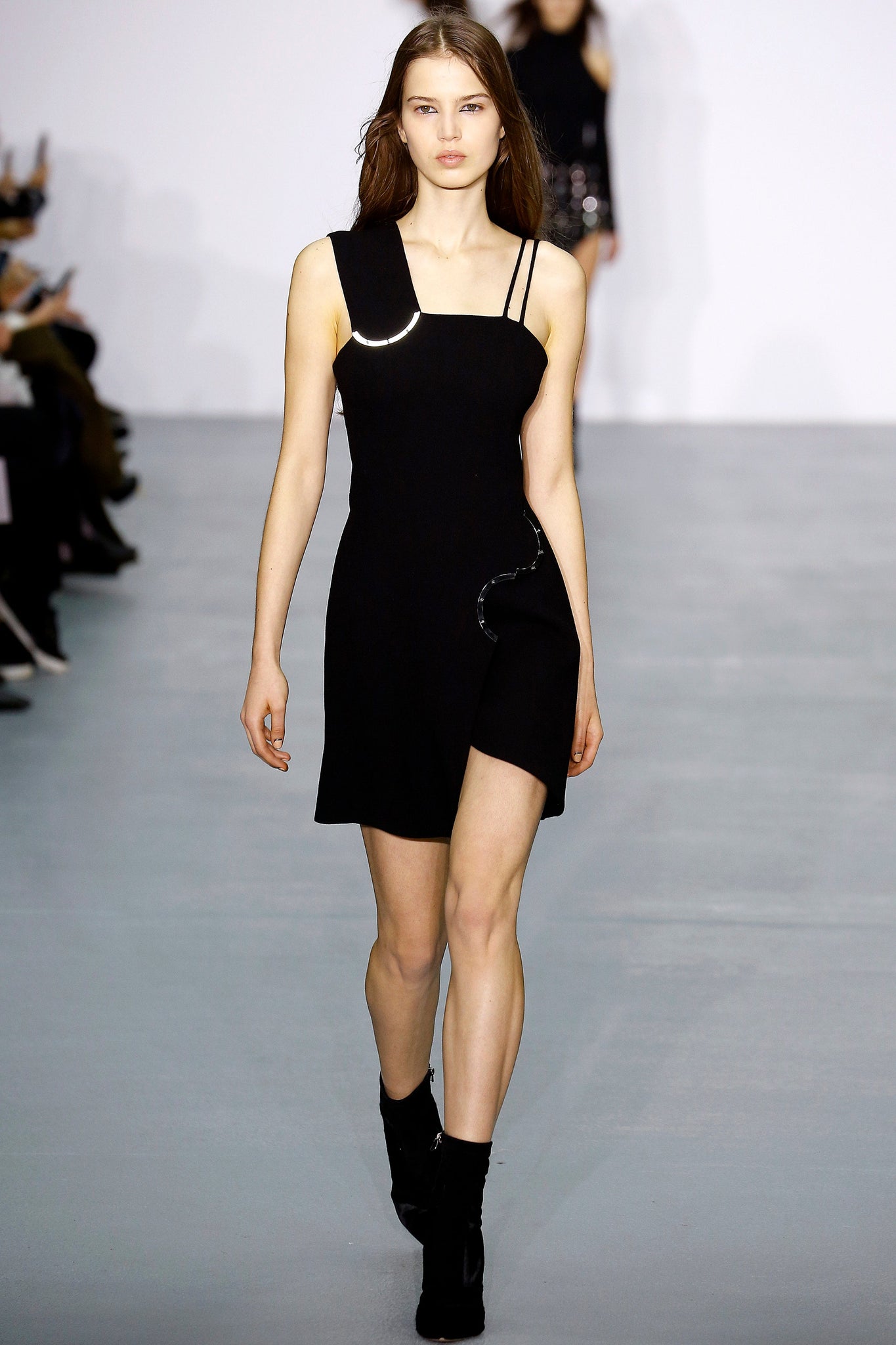 david koma black mini dress PADDED HIP DETAIL STRAPLESS MINI DRESS IN BLACK David Koma