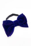 Lanvin Menswear x H&M Navy Blue Velvet Oversize Bow Tie