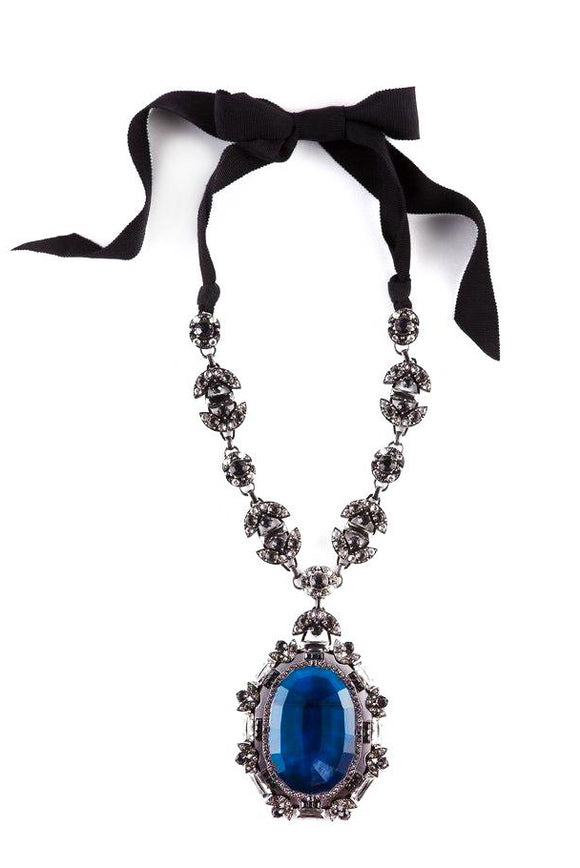 Lanvin Blue Sapphire and Diamond Crystal 
