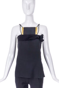 Lanvin Halter Top with Statement Brass Breast Plate Detail F/W 2010 BOUTIQUE PURCHASE PRICE