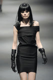 Lanvin One Shoulder Off Shoulder Dress with Crystal Side Details Fall 2010