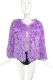 Vintage Lavender Purple Marabou Feather Jacket