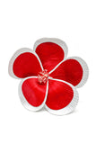 M&S Smallberg Red and White Leather Oversize Flower
