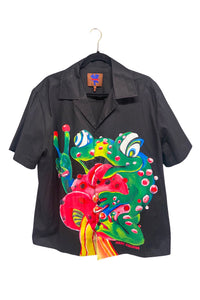 Heavn x Marc Jacobs Black Button-Up Short Sleeve shirt with Painted Fr –  PauméLosAngeles