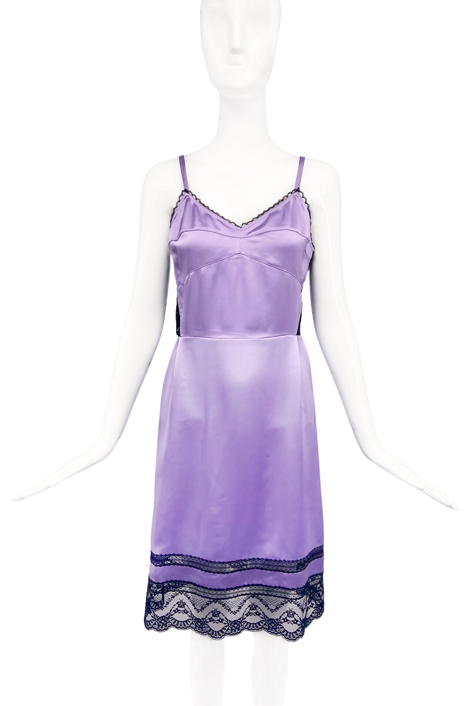 Marc Jacobs Liz Taylor Purple Lavender Silk Bustier Inlay Slip Dress –  PauméLosAngeles