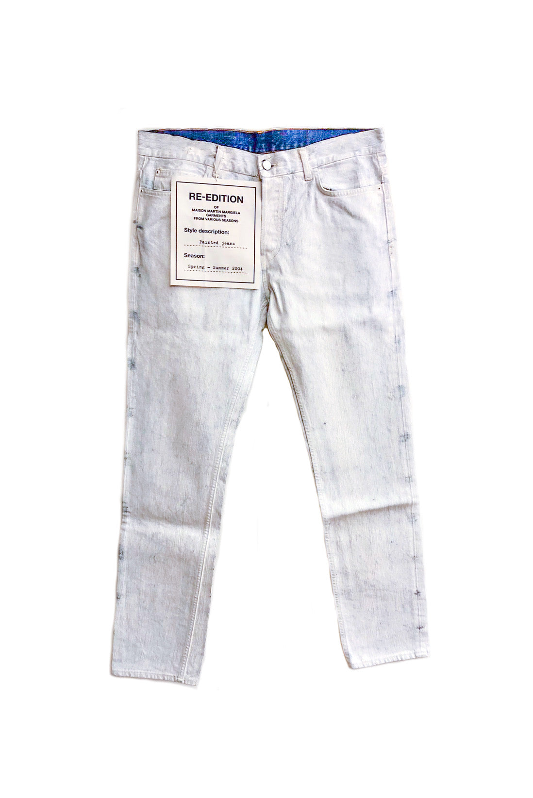 Maison Martin Margiela Re-Edition White Painted Jeans SS2004 ...