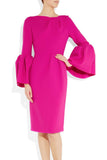 Roksanda Fuchsia Pink "Margot" Dress With Lantern Sleeves Spring 2012