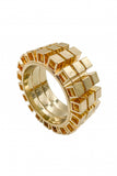 Mawi London Gold Triple Tire Track Bracelet