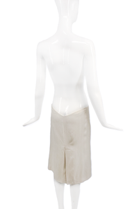 Alexander McQueen Beige Textured "Bumster" Skirt S/S 1997