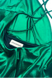 By Malene Bircher Metallic Green Ruffle Body Suit