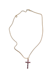 Vintage Garnet Cross Necklaces