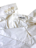 Miu Miu White Big Lapel Cotton Nylon Suit Blazer - BOUTIQUE PURCHASE PRICE