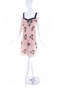 Miu Miu Pink Star Print "Freja" Dress Spring Summer 2006
