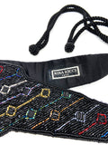 Nina Ricci Black with Multi-Color Beaded Corset Belt