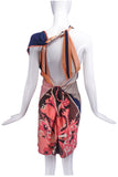 Nina Ricci Multicolor Silk Tropical Print Dress