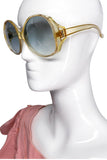 Yves Saint Laurent Yellow Amber Clear Oversized 1970's Sunglasses