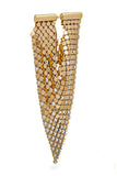 Paco Rabanne Gold Chainmail & Crystal Earring SS2020