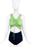 Paloma Wool Barcelona Green Swirl Print Long Sleeve Top