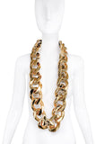 Vintage Gold Oversized XL Chain Link Choker Necklace