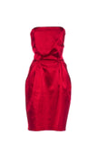 Philosophy di Alberta Ferretti Red Satin "Monroe" Dress