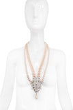 Place Vendôme Triple Pearl Crystal Pendant Necklace
