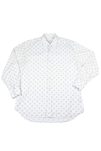 Prada Blue "Cornflower" Print Logo Button-Up Shirt