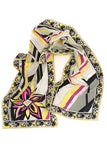 Emilio Pucci Multicolor Flower Print Silk Scarf