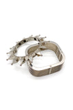 Mawi Silver Spike "Steam Punk" Cuff and Square Caged Bracelet