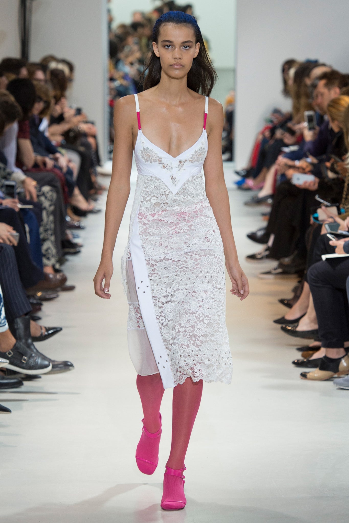Paco Rabanne White Neoprene and Silver Lurex Lace Dress SS2017 PaumLosAngeles Paco Rabanne White Neoprene and Silver Lurex Lace Dress SS2017 PaumLosAngeles