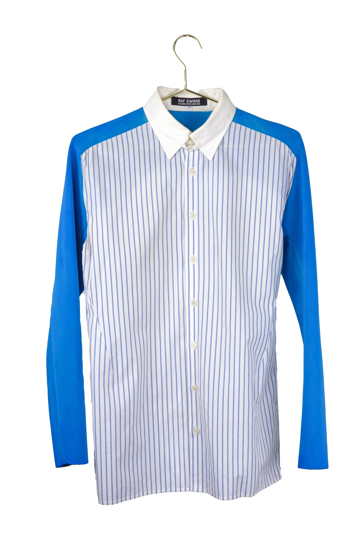 Raf Simons Blue Neoprene Sleeve Button-Up Shirt – PauméLosAngeles