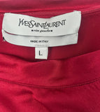 Yves Saint Laurent Ruby Silk Off the Shoulder Top - BOUTIQUE PURCHASE PRICE