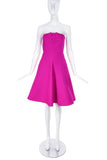 Rochas Hot Pink Strapless Fit and Flare Dress