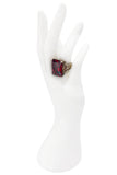 Vintage Ruby Red Square Cocktail Estate Ring
