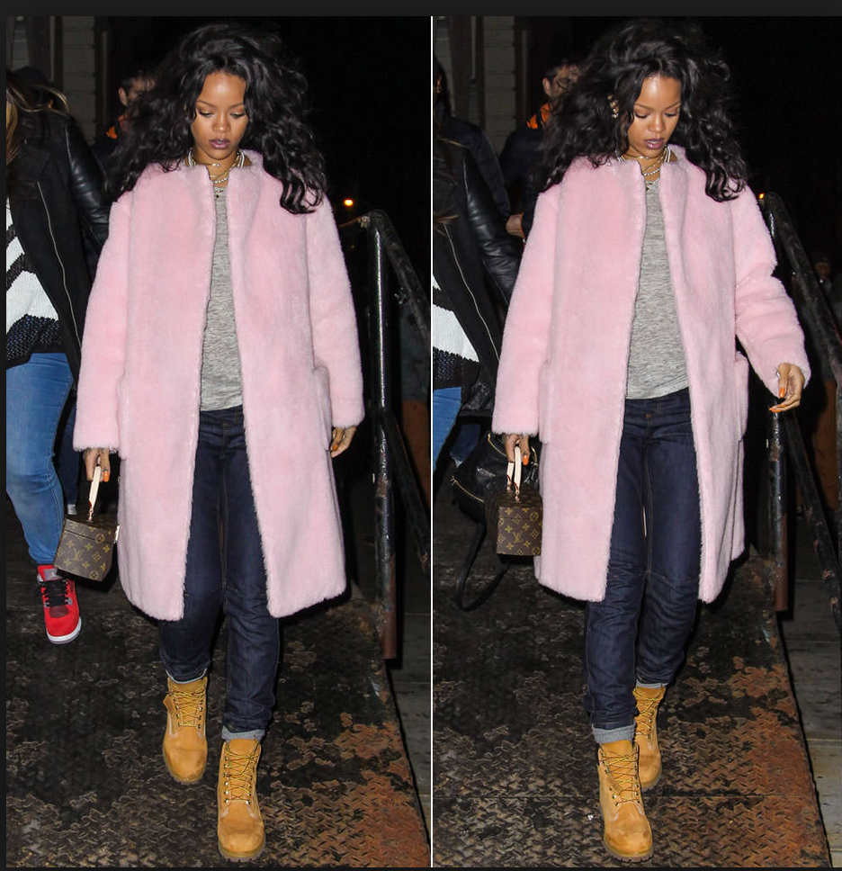 Long pink teddy bear coat cheap