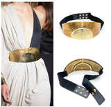 Lanvin Gold Hammered Oversized "Oracle" Waist Belt SS2013