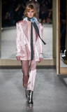Philosophy di Lorenzo Serafini Pink Oversized Satin Quilted Blazer FW2020