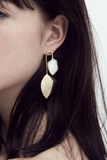 Xenia Bous Gold Clear Plexi Lucite Metallic Stone 43 Earrings - BOUTIQUE PURCHASE PRICE