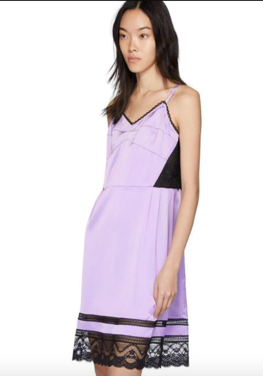 strapless open back dress Marc Jacobs Liz Taylor Purple Lavender Silk Bustier Inlay Slip Dress –  PauméLosAngeles