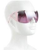 Versace Pink Oversized Shield Sunglasses Y2K