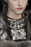 Lanvin Gold Crystal Cage Neck Choker Necklace Fall 2009 Runway