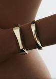 Xenia Bous Gold Double Stone 11 Cuff Bracelet